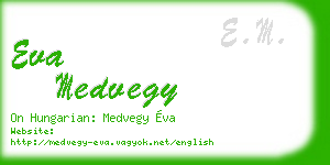 eva medvegy business card