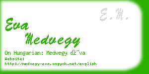 eva medvegy business card